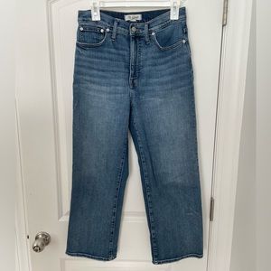 Madewell slim wide leg crop jeans